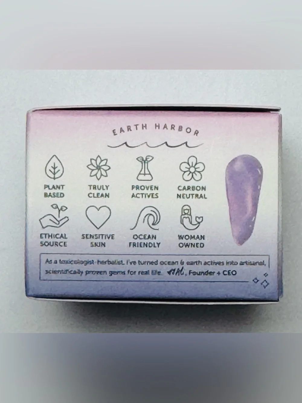 Earth Harbor Glow Juice 10-Acid Refining Peel AHA BHA Purple Seaweed 0.5 oz 15mL